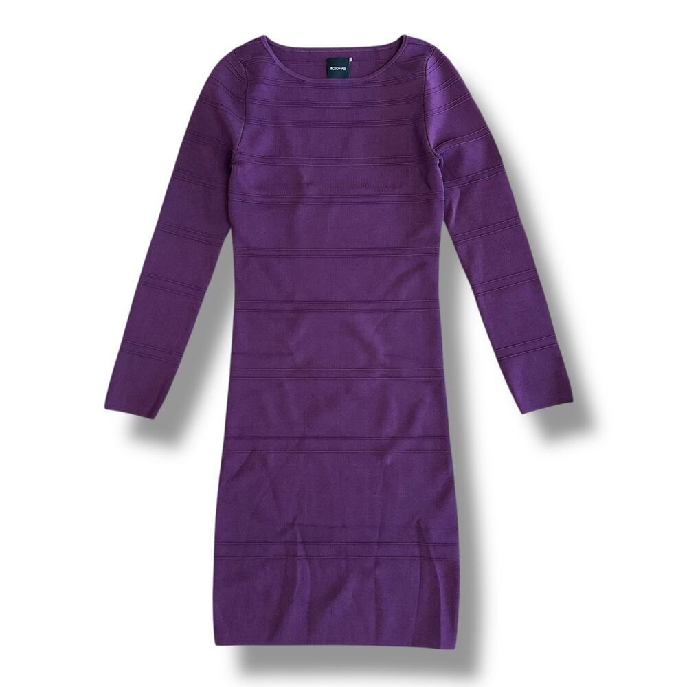 Rolo & Ale Plum Bandage Bodycon Dress Women’s Small‎ Long Sleeve Cocktail Party